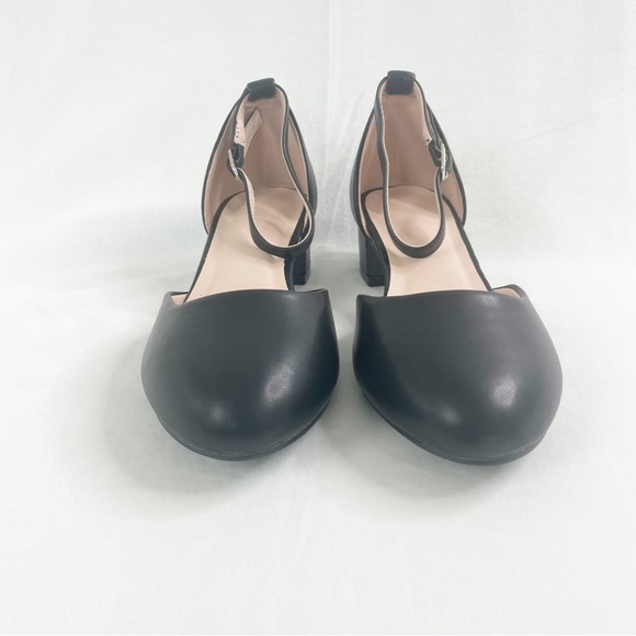 Girls Nina Dress Shoe Mary Jane Low Block Heel Ankle Strap Buckle - Picture 3 of 4